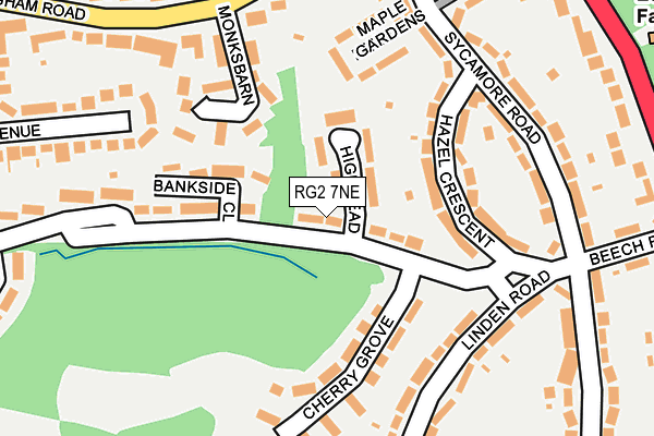 RG2 7NE map - OS OpenMap – Local (Ordnance Survey)