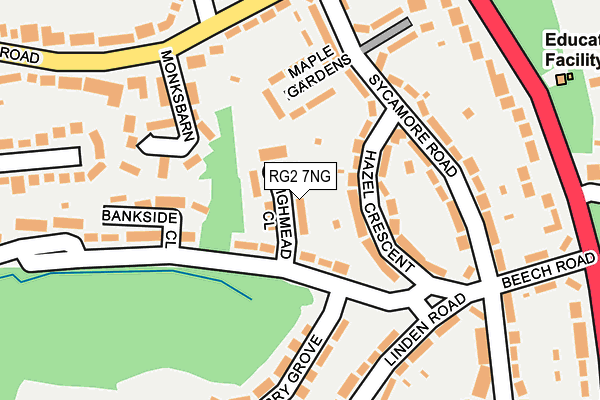 RG2 7NG map - OS OpenMap – Local (Ordnance Survey)