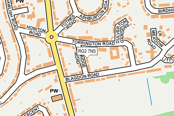 RG2 7NS map - OS OpenMap – Local (Ordnance Survey)
