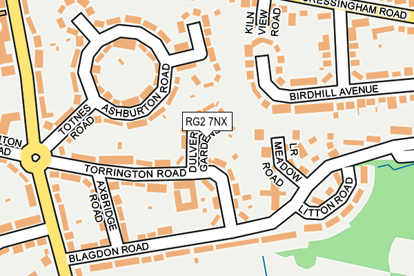 RG2 7NX map - OS OpenMap – Local (Ordnance Survey)