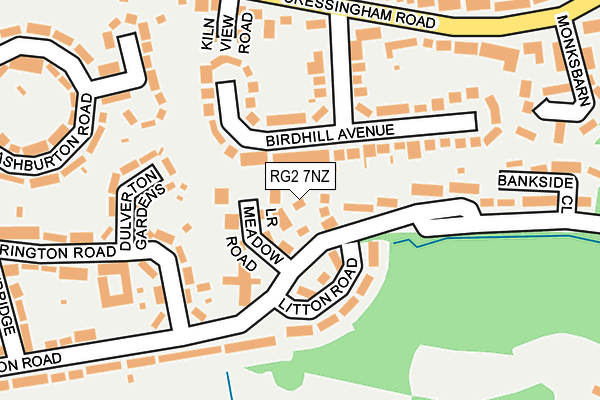 RG2 7NZ map - OS OpenMap – Local (Ordnance Survey)