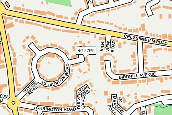 RG2 7PD map - OS OpenMap – Local (Ordnance Survey)
