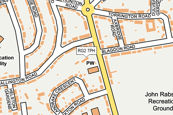 RG2 7PH map - OS OpenMap – Local (Ordnance Survey)
