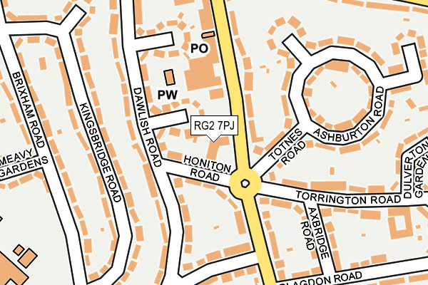 RG2 7PJ map - OS OpenMap – Local (Ordnance Survey)