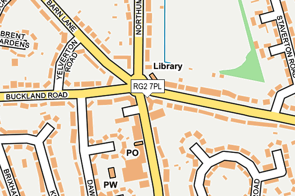 RG2 7PL map - OS OpenMap – Local (Ordnance Survey)