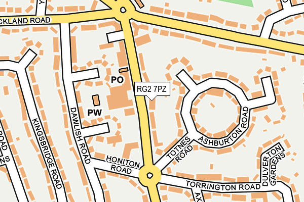 RG2 7PZ map - OS OpenMap – Local (Ordnance Survey)
