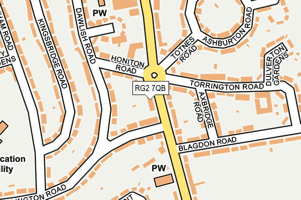 RG2 7QB map - OS OpenMap – Local (Ordnance Survey)