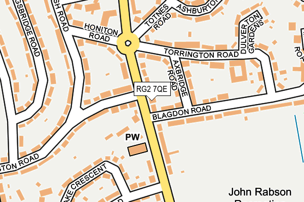 RG2 7QE map - OS OpenMap – Local (Ordnance Survey)