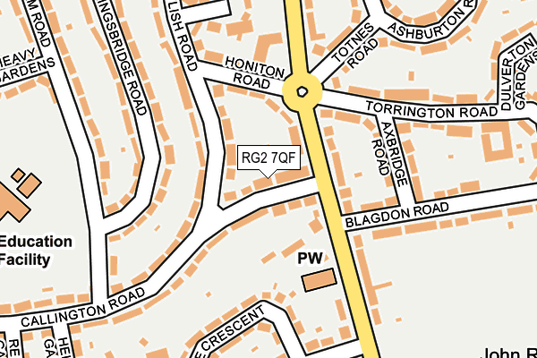 RG2 7QF map - OS OpenMap – Local (Ordnance Survey)