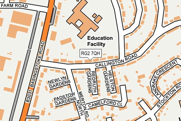 RG2 7QH map - OS OpenMap – Local (Ordnance Survey)