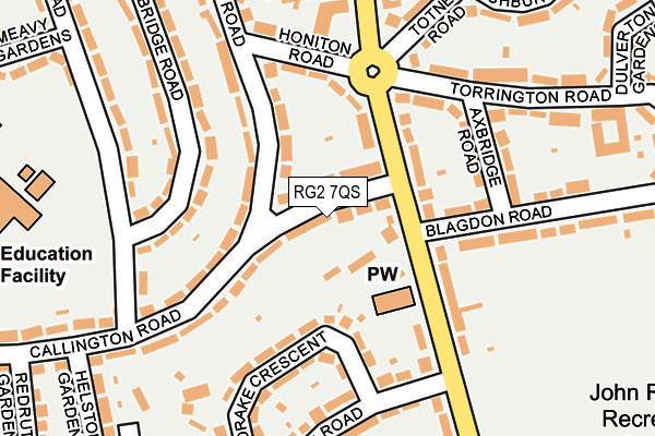 RG2 7QS map - OS OpenMap – Local (Ordnance Survey)