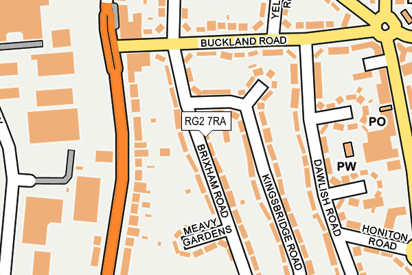RG2 7RA map - OS OpenMap – Local (Ordnance Survey)