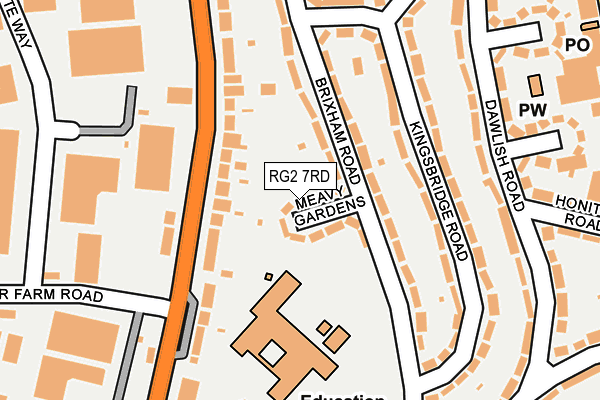 RG2 7RD map - OS OpenMap – Local (Ordnance Survey)