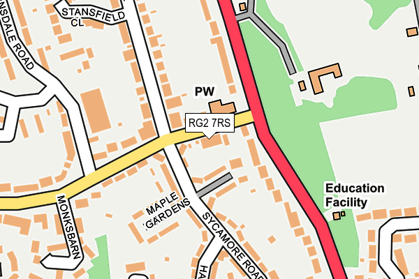 RG2 7RS map - OS OpenMap – Local (Ordnance Survey)