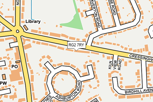 RG2 7RY map - OS OpenMap – Local (Ordnance Survey)