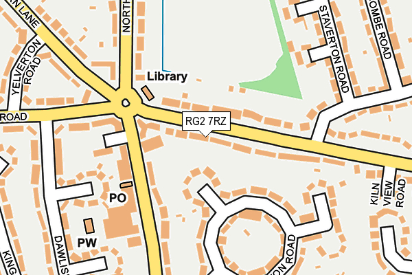 RG2 7RZ map - OS OpenMap – Local (Ordnance Survey)