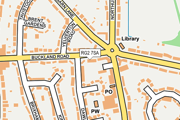 RG2 7SA map - OS OpenMap – Local (Ordnance Survey)