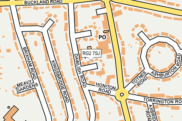 RG2 7SJ map - OS OpenMap – Local (Ordnance Survey)