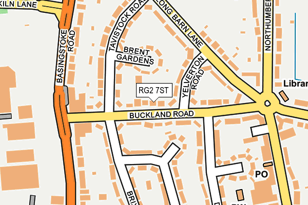 RG2 7ST map - OS OpenMap – Local (Ordnance Survey)