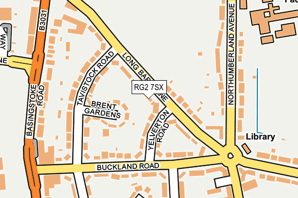 RG2 7SX map - OS OpenMap – Local (Ordnance Survey)