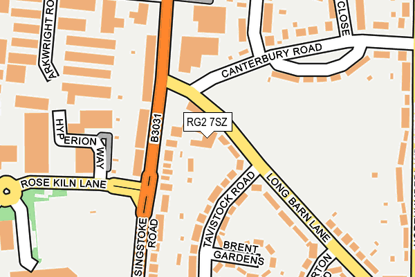 RG2 7SZ map - OS OpenMap – Local (Ordnance Survey)