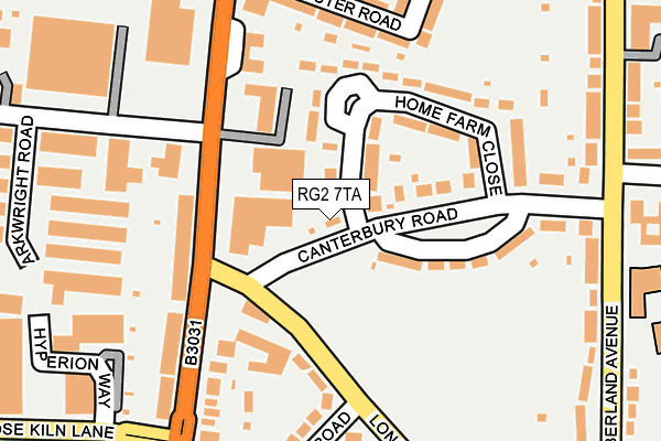 RG2 7TA map - OS OpenMap – Local (Ordnance Survey)