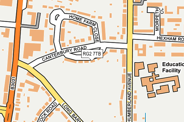 RG2 7TB map - OS OpenMap – Local (Ordnance Survey)