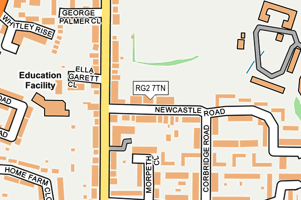 RG2 7TN map - OS OpenMap – Local (Ordnance Survey)