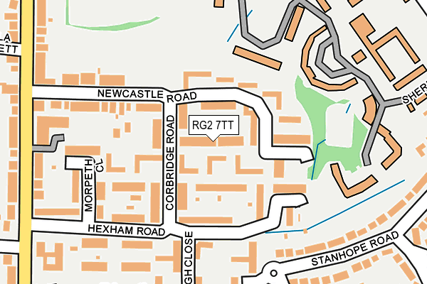 RG2 7TT map - OS OpenMap – Local (Ordnance Survey)