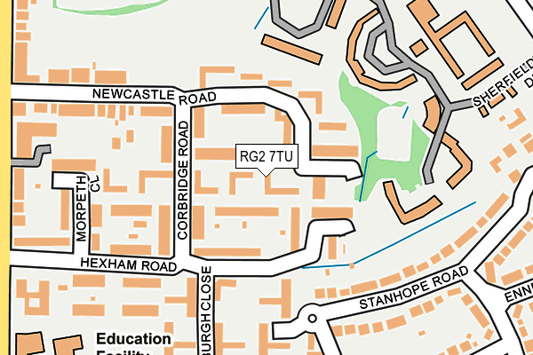 RG2 7TU map - OS OpenMap – Local (Ordnance Survey)