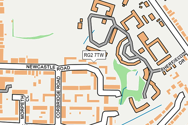 RG2 7TW map - OS OpenMap – Local (Ordnance Survey)