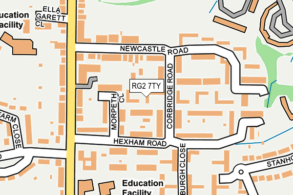 RG2 7TY map - OS OpenMap – Local (Ordnance Survey)