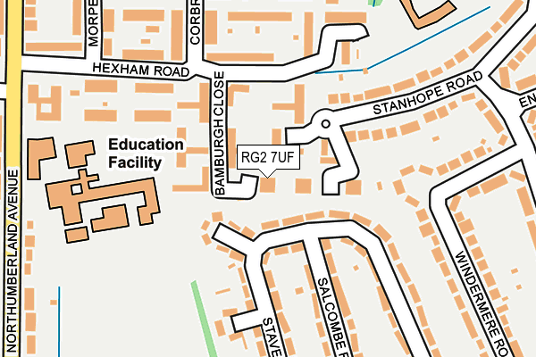 RG2 7UF map - OS OpenMap – Local (Ordnance Survey)