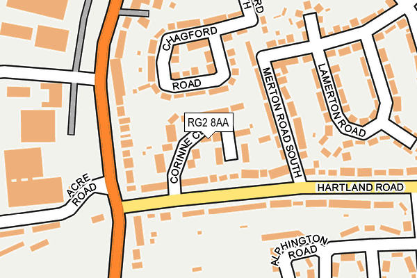 RG2 8AA map - OS OpenMap – Local (Ordnance Survey)
