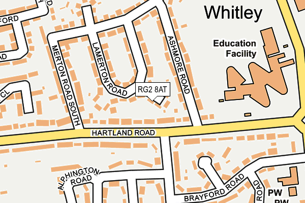 RG2 8AT map - OS OpenMap – Local (Ordnance Survey)