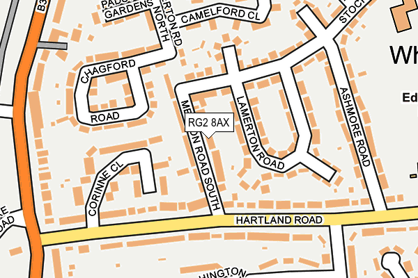 RG2 8AX map - OS OpenMap – Local (Ordnance Survey)