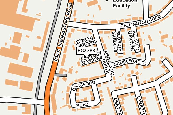 RG2 8BB map - OS OpenMap – Local (Ordnance Survey)