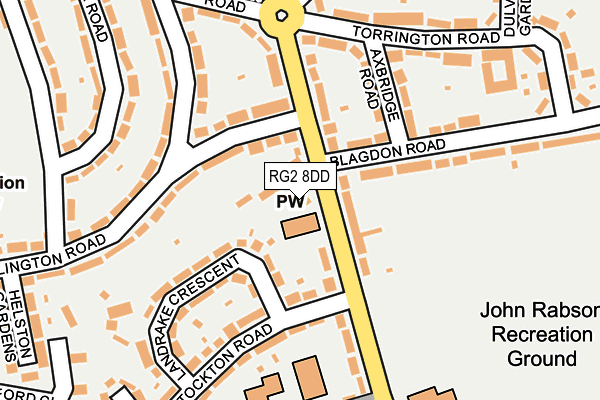 RG2 8DD map - OS OpenMap – Local (Ordnance Survey)