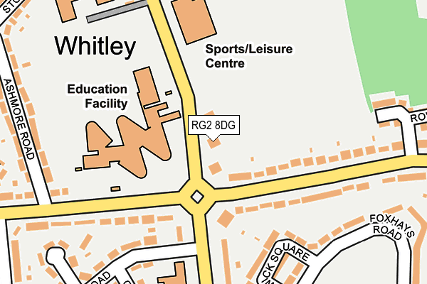 RG2 8DG map - OS OpenMap – Local (Ordnance Survey)