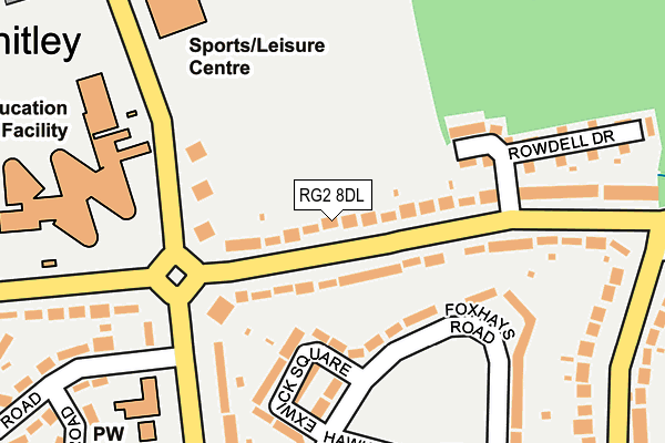 RG2 8DL map - OS OpenMap – Local (Ordnance Survey)