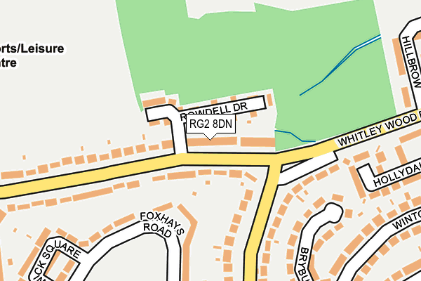 RG2 8DN map - OS OpenMap – Local (Ordnance Survey)
