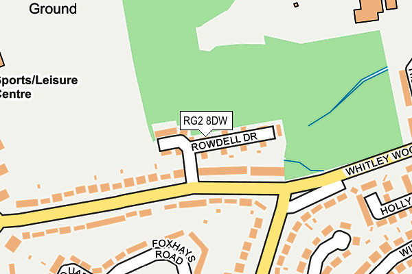 RG2 8DW map - OS OpenMap – Local (Ordnance Survey)