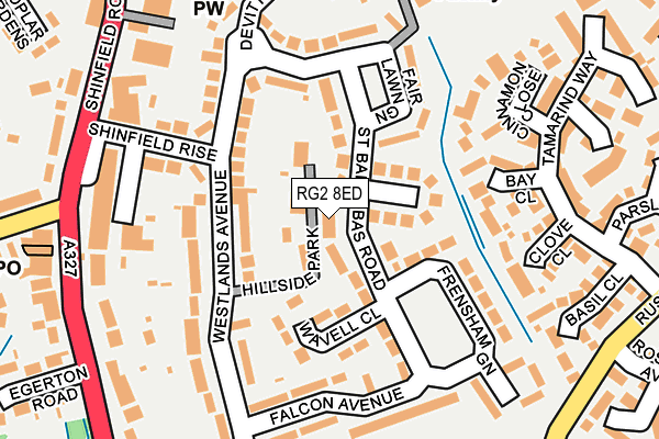 RG2 8ED map - OS OpenMap – Local (Ordnance Survey)