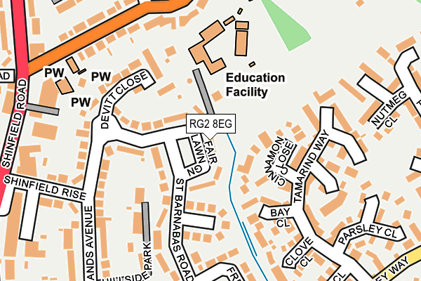 RG2 8EG map - OS OpenMap – Local (Ordnance Survey)