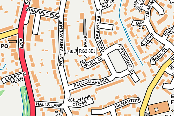 RG2 8EJ map - OS OpenMap – Local (Ordnance Survey)