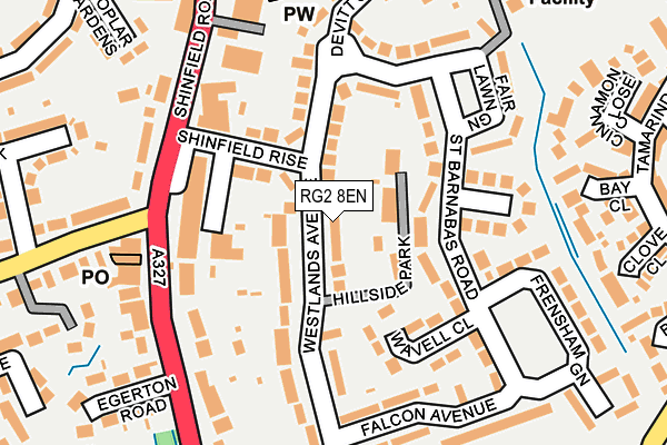 RG2 8EN map - OS OpenMap – Local (Ordnance Survey)