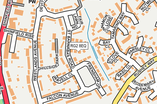 RG2 8EQ map - OS OpenMap – Local (Ordnance Survey)