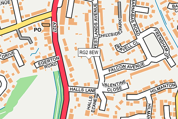 RG2 8EW map - OS OpenMap – Local (Ordnance Survey)