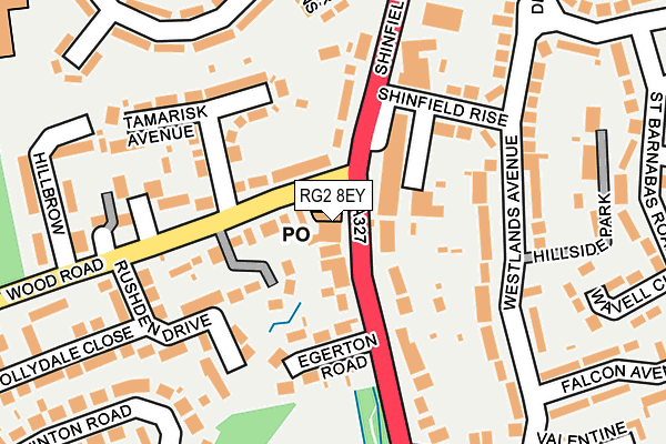 RG2 8EY map - OS OpenMap – Local (Ordnance Survey)