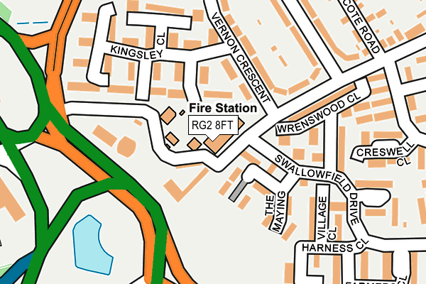 RG2 8FT map - OS OpenMap – Local (Ordnance Survey)